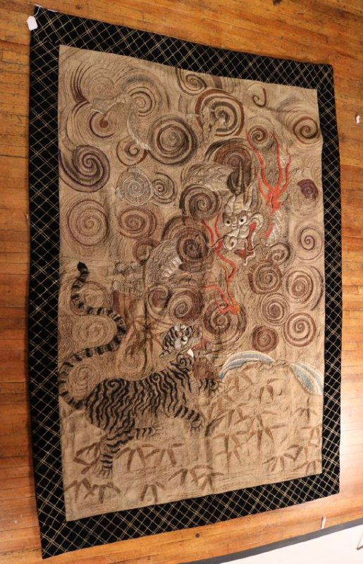 Chinese Swirling Dragon and Tiger Embroidery (1 of 7)