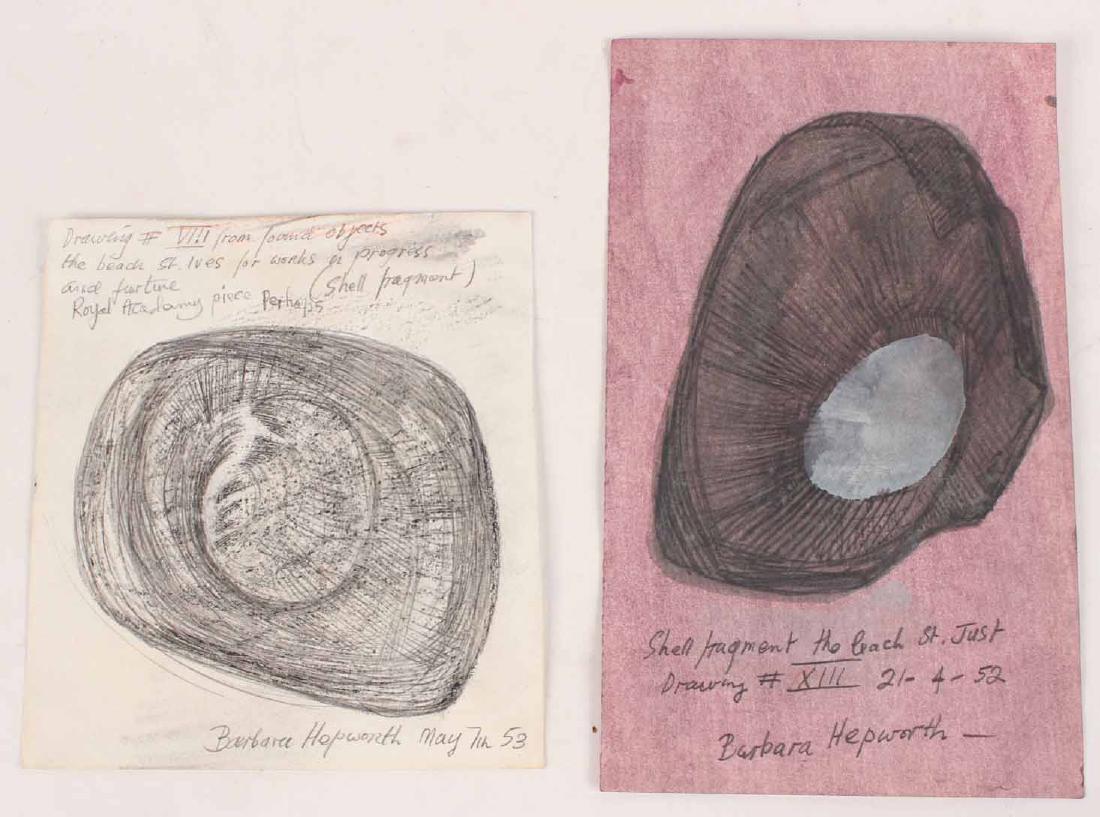 Two Mixed Media on Paper, Shell Fragments (1 of 8)