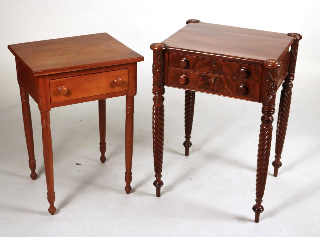 Federal Mahogany Two Drawer Work Table (1 of 10)