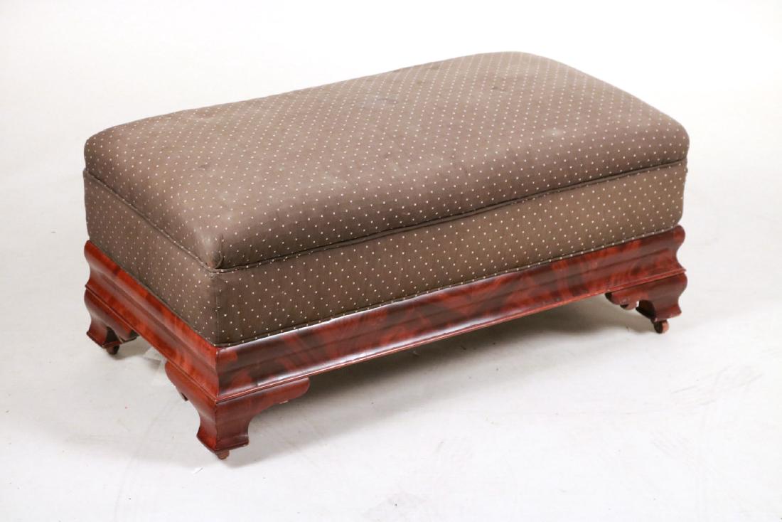 Empire Mahogany Upholstered Window Seat (1 of 5)