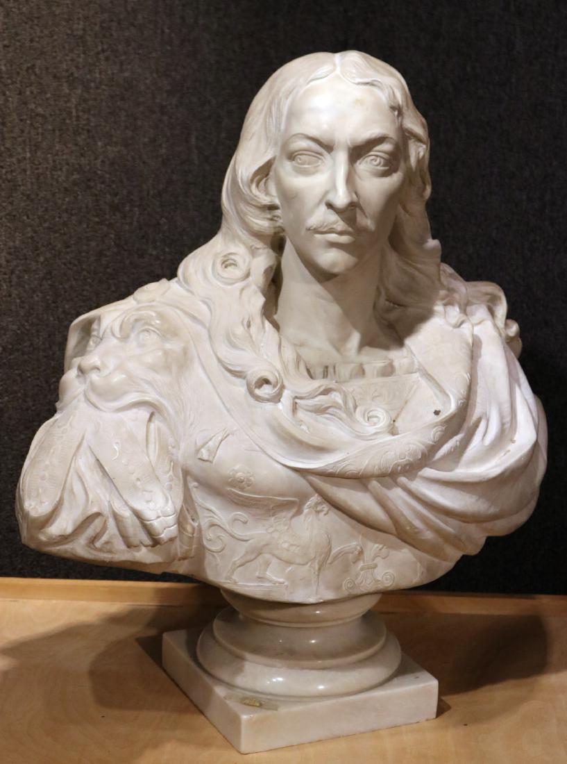 Carved Marble Bust of a Man (1 of 8)