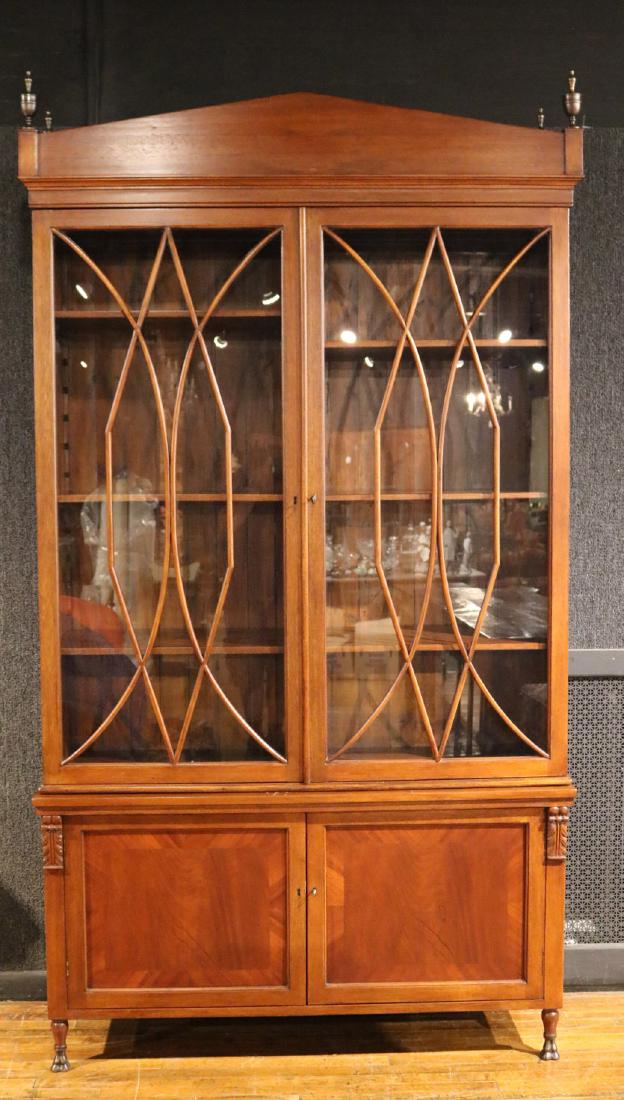 Regency Style Mahogany Bookcase Cabinet (1 of 6)