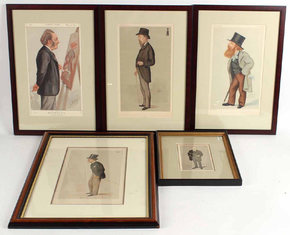 Four Framed Vanity Fair Prints of Men (1 of 8)