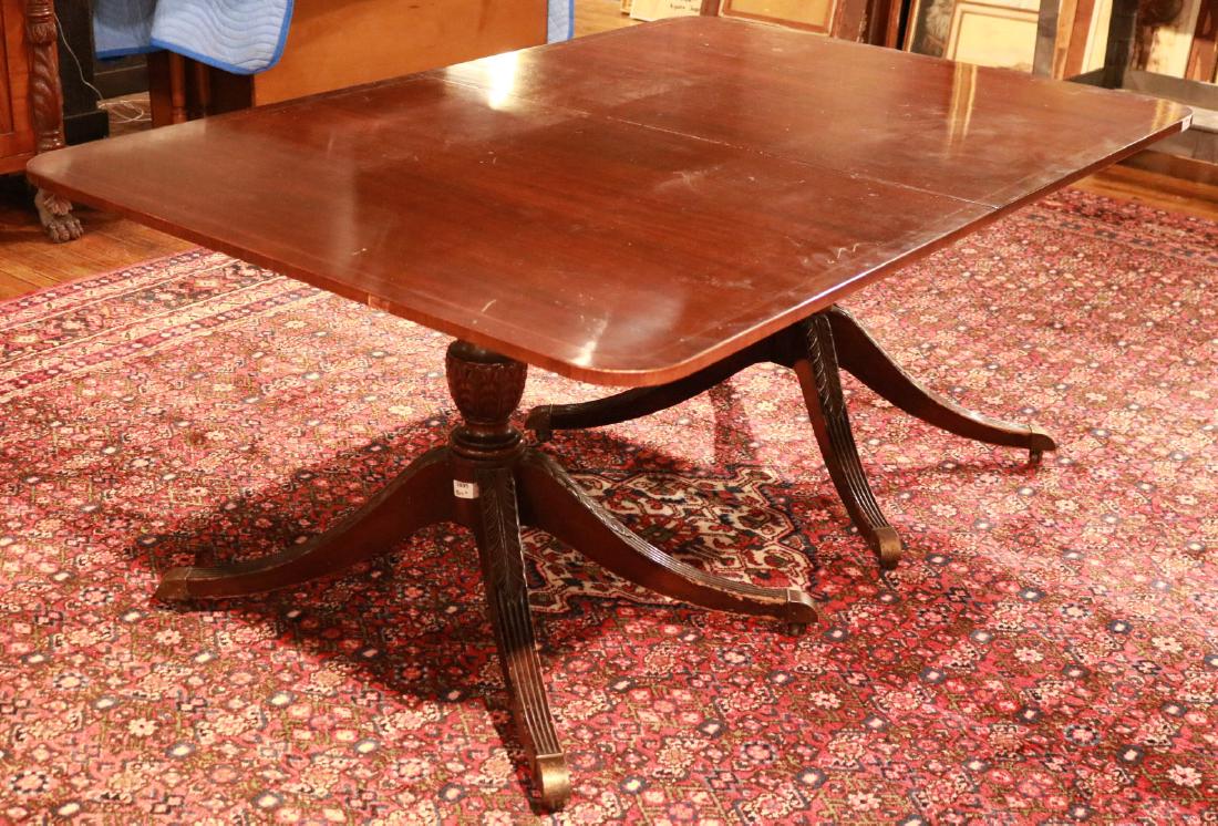 Regency Style Inlaid Mahogany Dining Table (1 of 8)