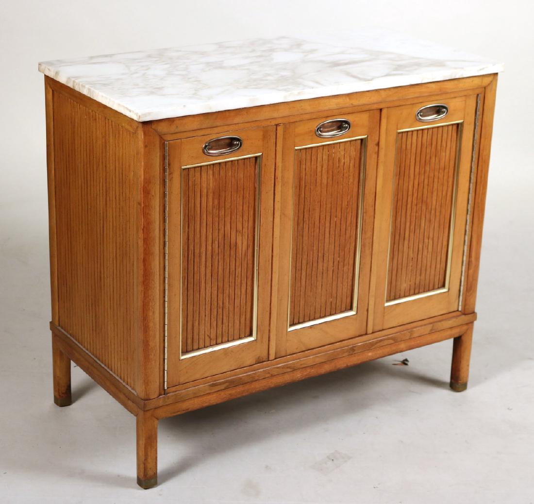 Mid-Century Modern Marble-Top Server: 20th C. 32-1/4"h x 36"w x 18"d