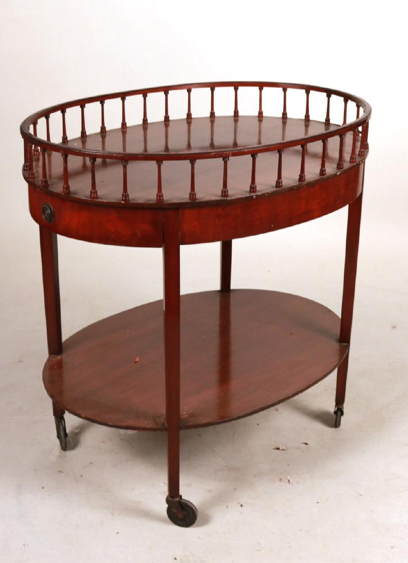 Federal Style Mahogany Drinks Cart (1 of 7)