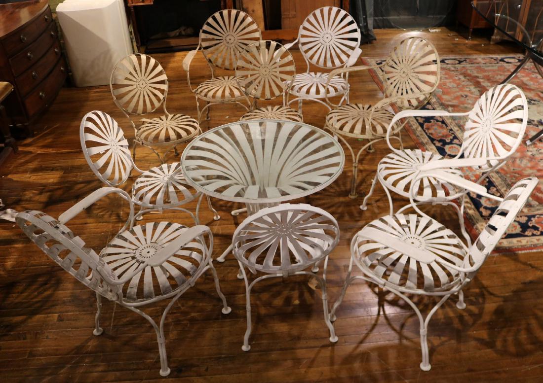 Ten White-Painted Metal Garden Chairs (1 of 10)