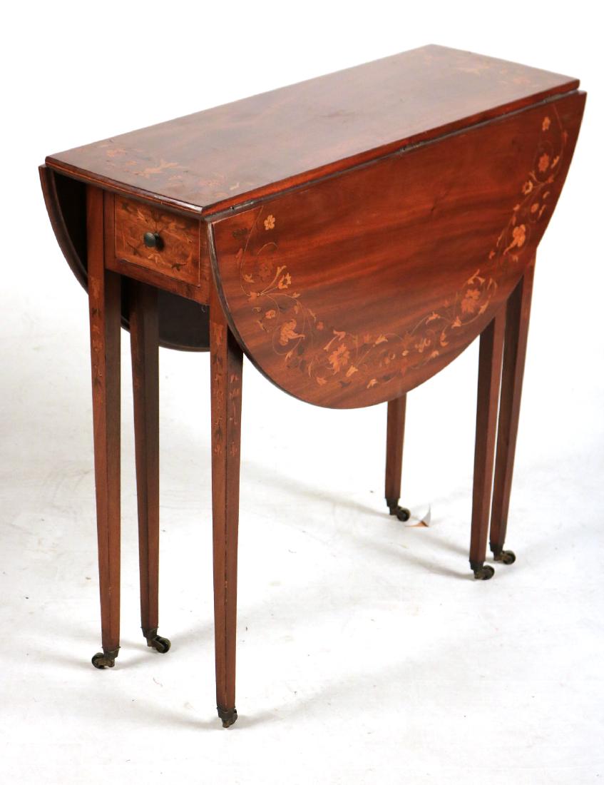 Neoclassical Style Mahogany Drop-Leaf Table (1 of 8)