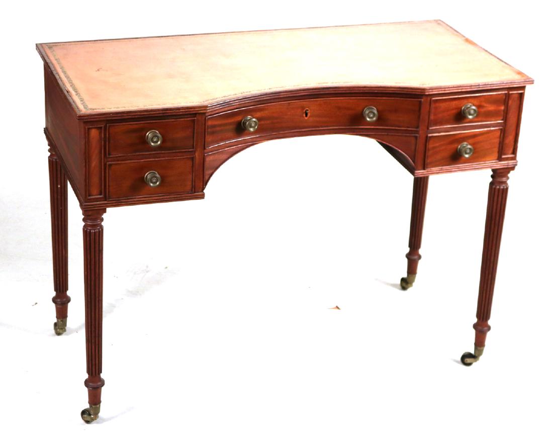 Regency Style Leather-Inset Mahogany Writing Desk (1 of 10)