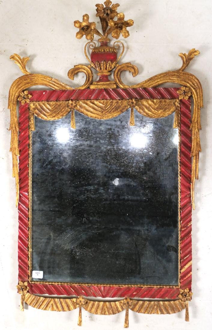 Neoclassical Style Painted Tole Pier Mirror (1 of 6)