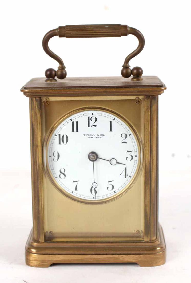 Tiffany & Co. Brass Carriage Clock (1 of 7)