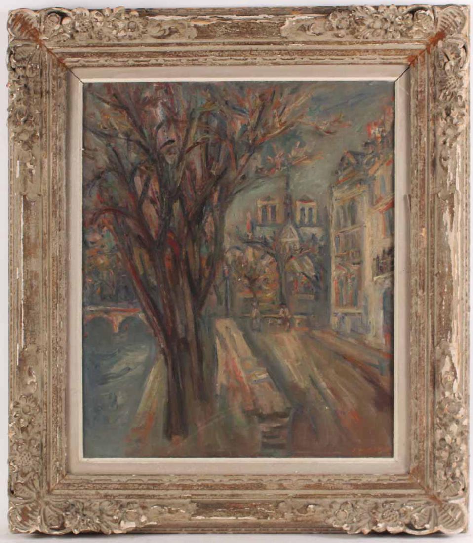 Oil on Canvas, Parisian Canal, Jacques Zucker (1 of 8)