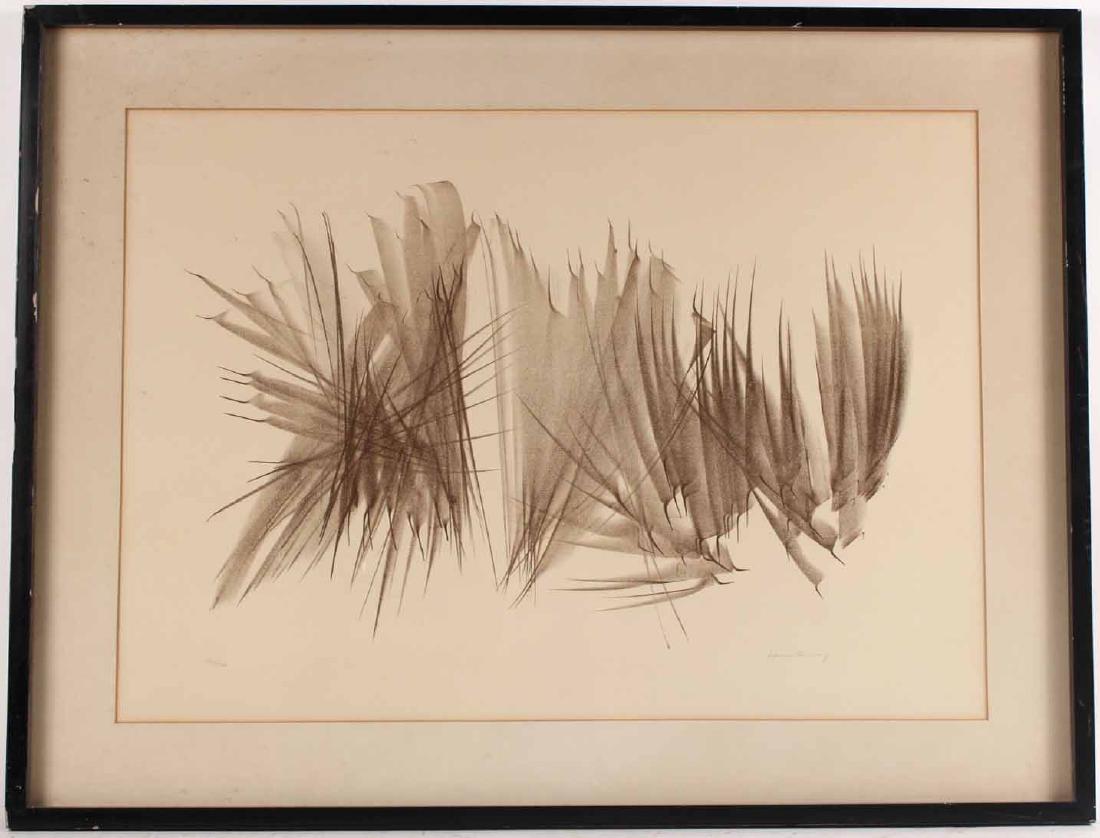 Lithograph, Monochrome Abstract of Lines (1 of 6)