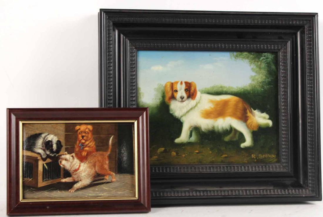 Two Oil Paintings of Dogs (1 of 6)