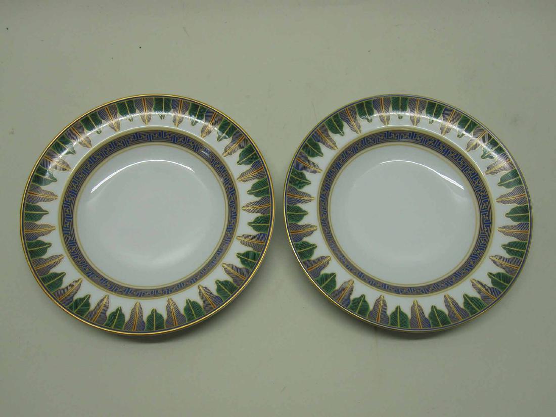 16 MOTTAHEDEH CHARLESTON FEATHER SHALLOW BOWLS: 16 Mottahedeh Charleston Feather 10" shallow bowls