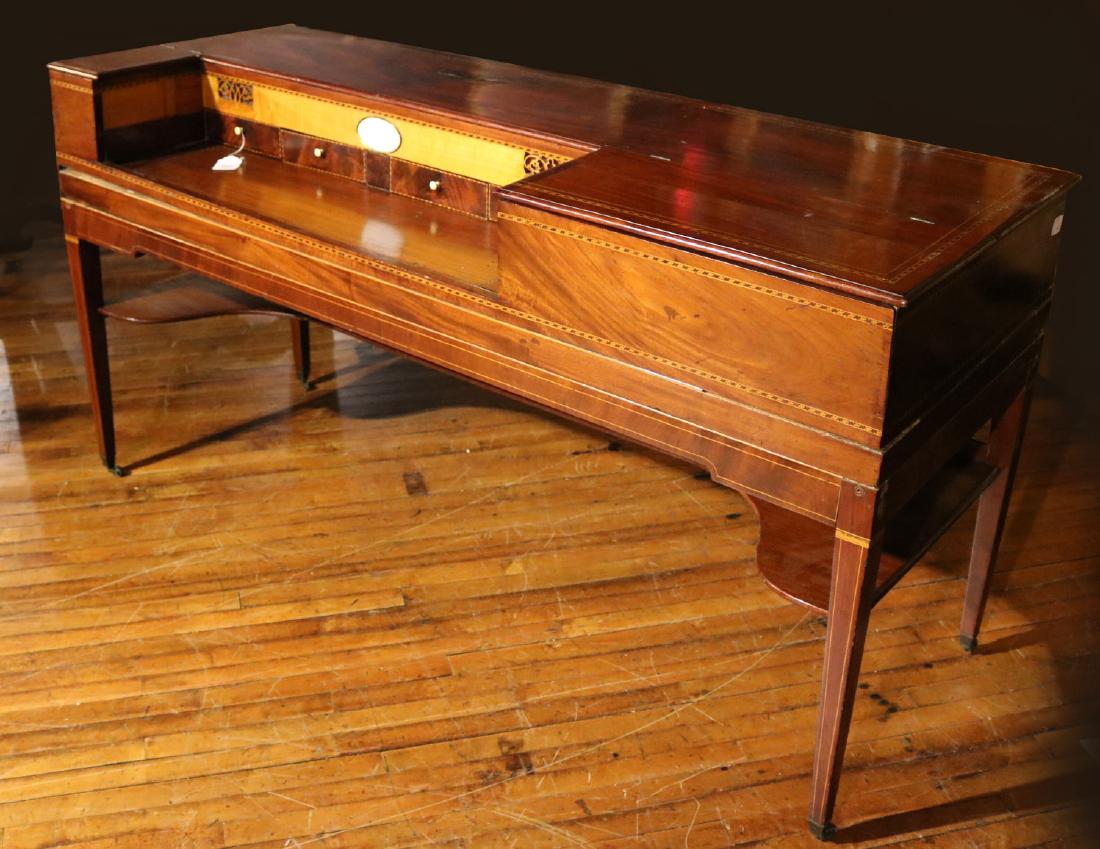 MAHOGANY DESK MADE FROM A SPINET PIANO (1 of 10)