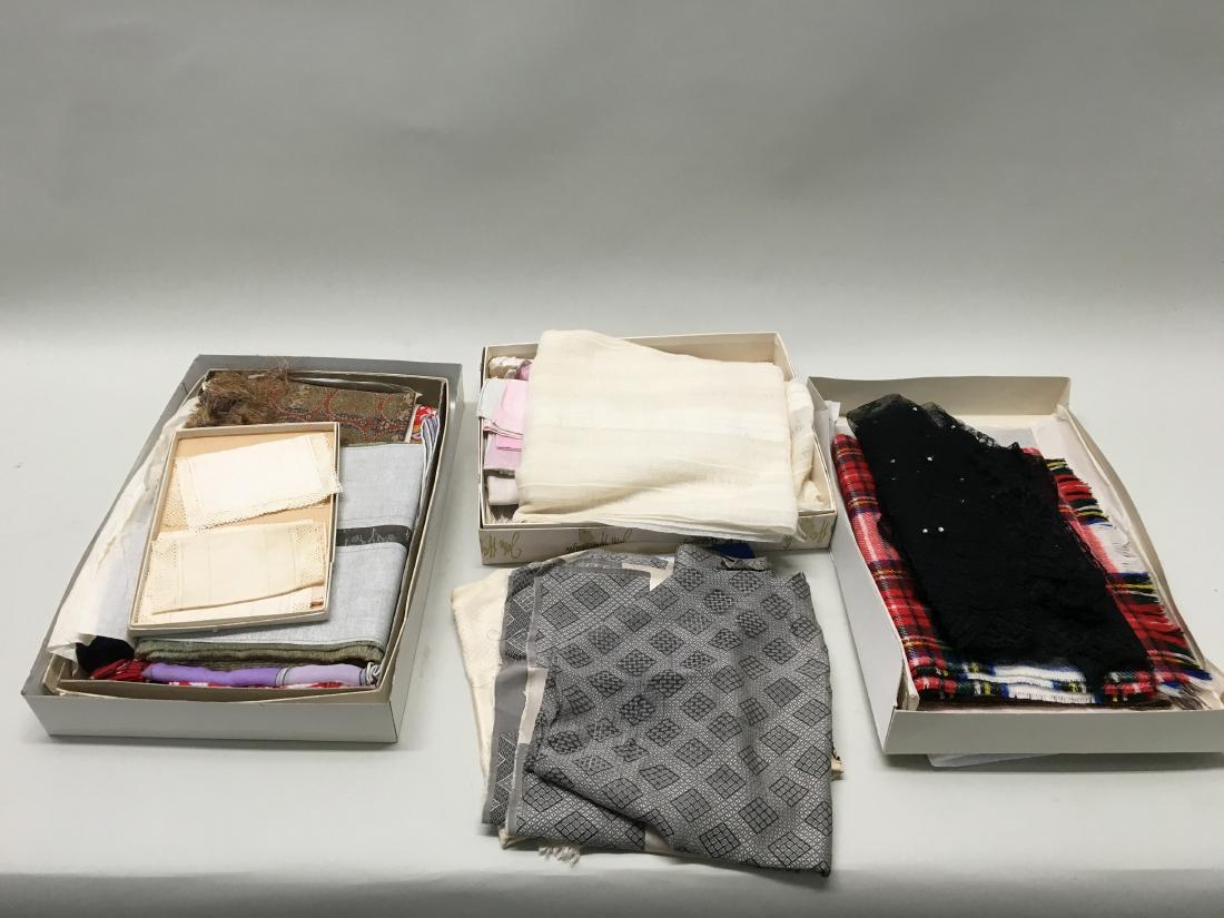 GROUP OF SCARVES, HANDKERCHIEFS & ASSORTED LINENS (1 of 1)