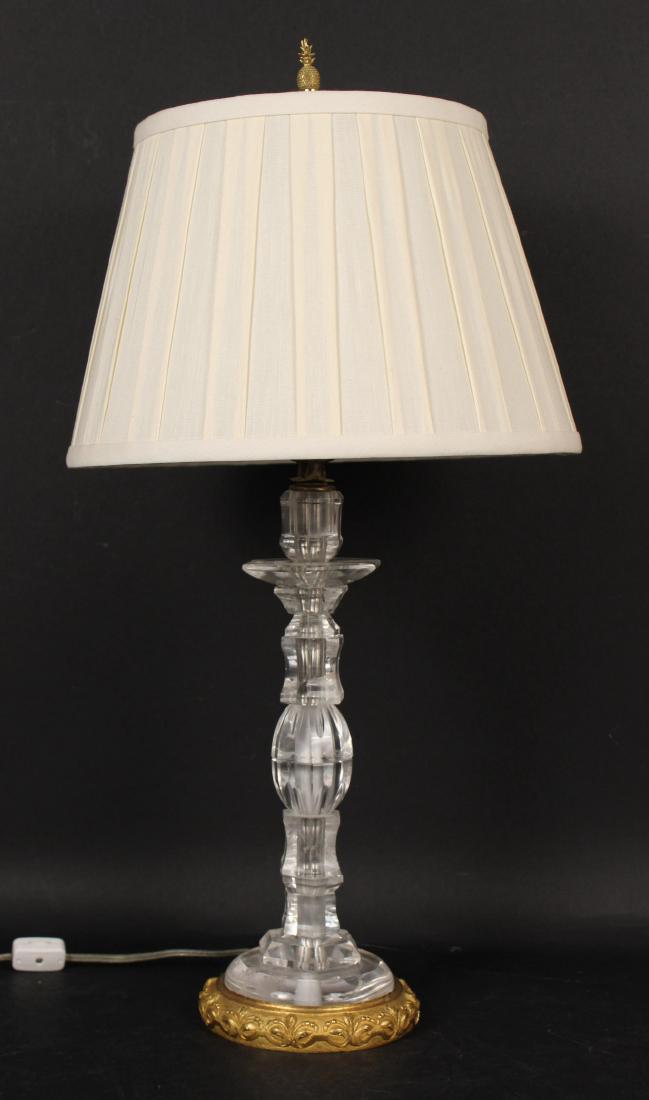 Gilt-Bronze Rock Crystal Table Lamp (1 of 5)