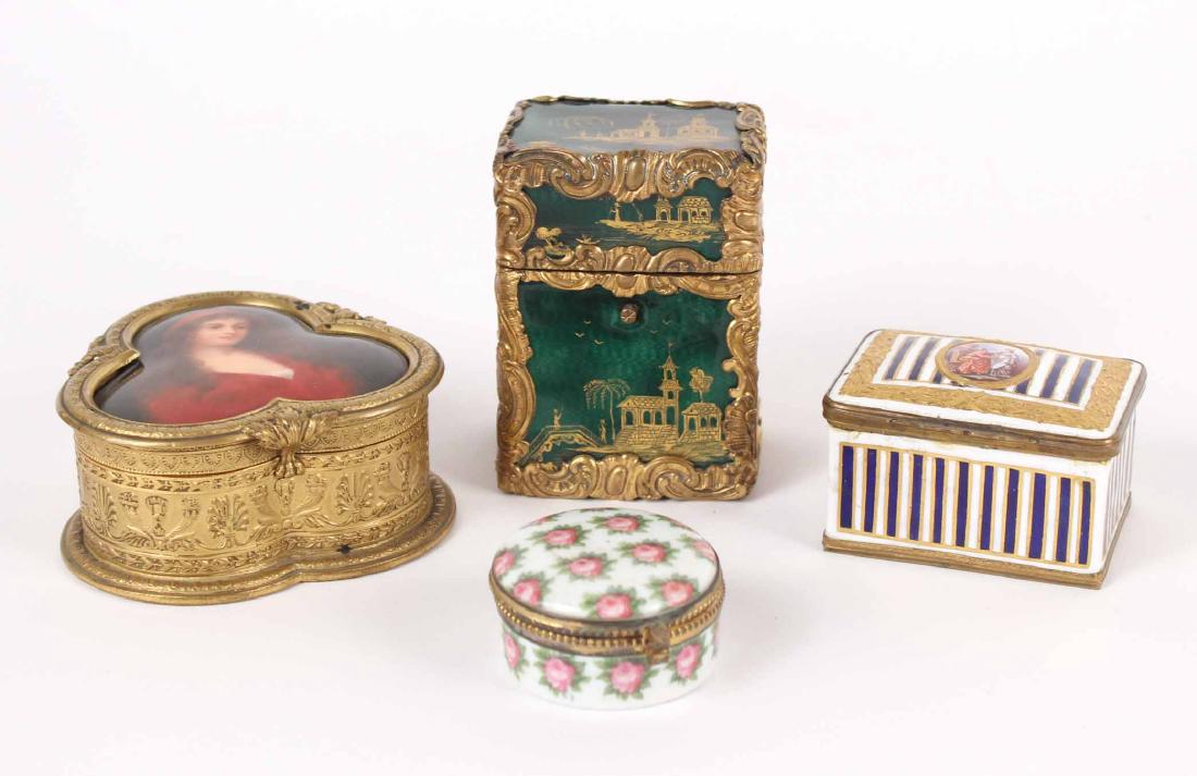 Two Gilt-Metal Mounted Enamel Boxes (1 of 10)