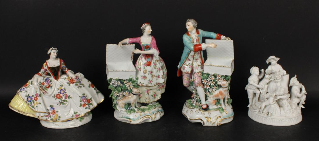Three Porcelain Figural Groups (1 of 10)