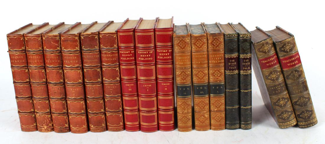 Sixteen Assorted Leather-Bound Books (1 of 6)