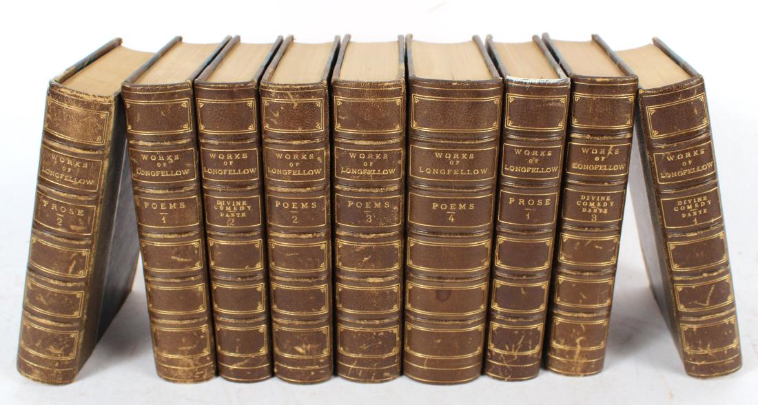 Nine Volumes of "The Works of Longfellow" (1 of 10)