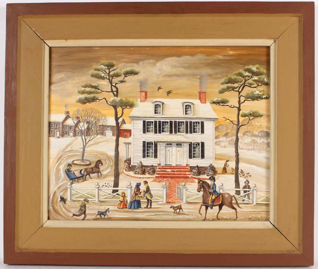 Oil on Board, Winter Scene, Jean H. Halter (1 of 7)