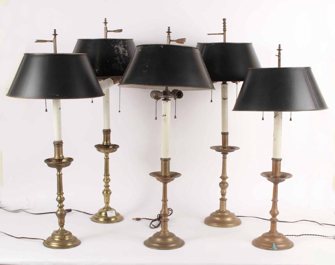 Five Brass Candlesticks (1 of 6)