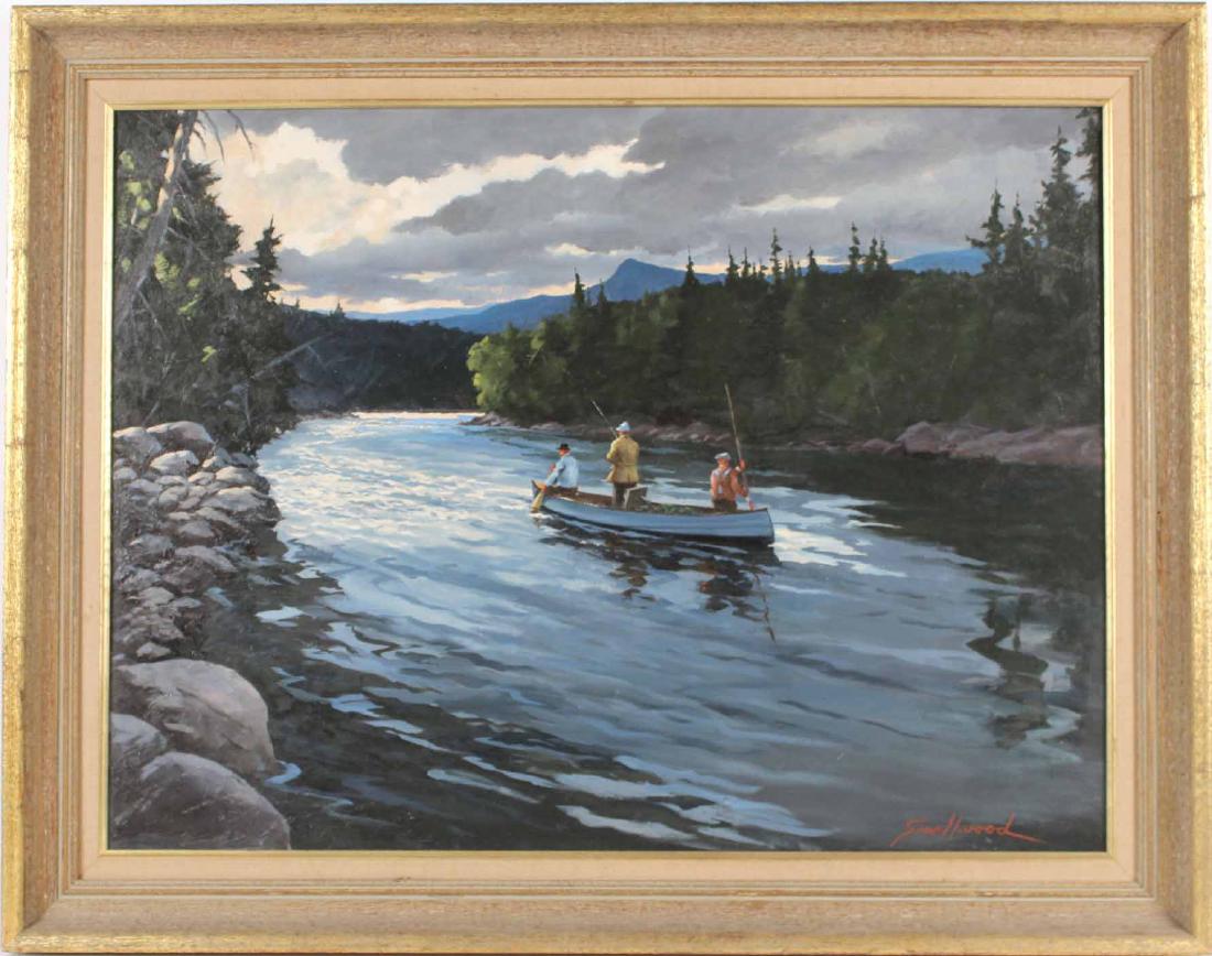 Oil on Board, Fishing Scene, Kenneth Smallwood (1 of 8)