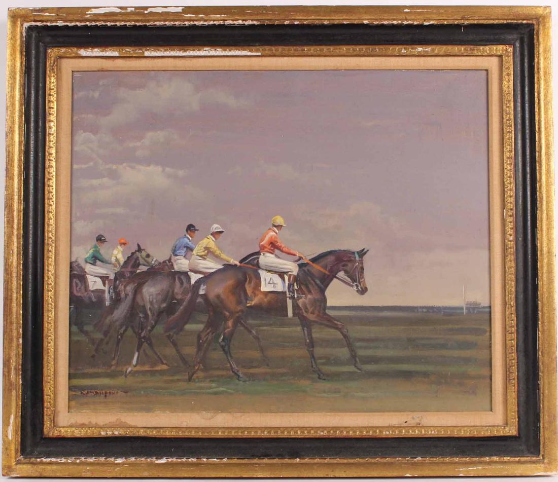 Oil on Canvas, Horse Race, Richard John Munro (1 of 8)