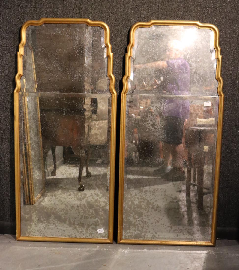 Pair of George I Style Giltwood Mirrors (1 of 4)