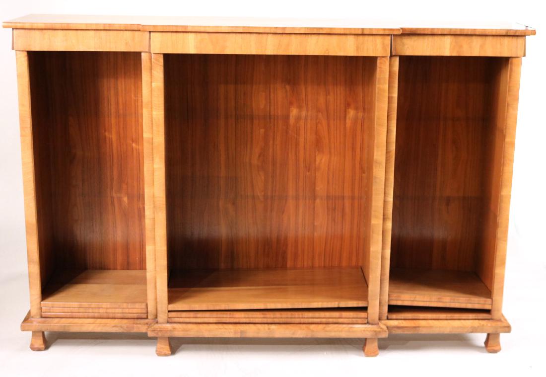 Walnut Breakfront Open Bookcase (1 of 6)