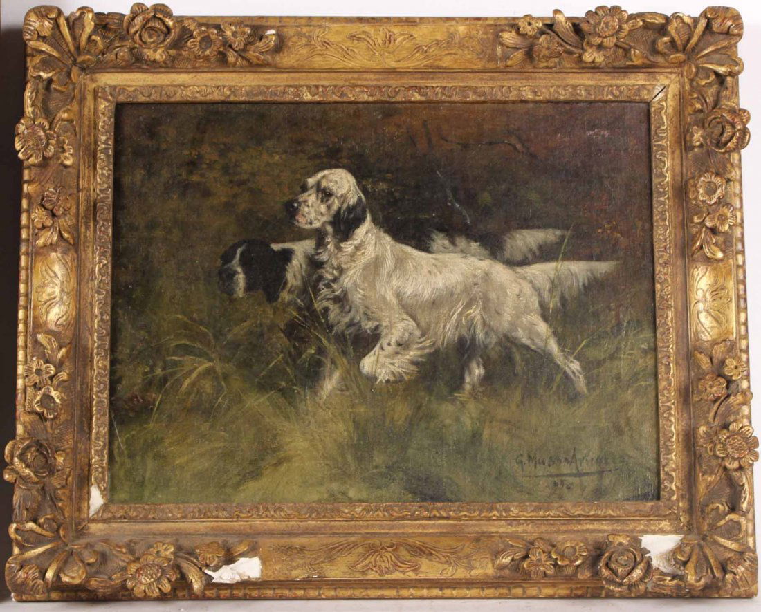 Oil on Canvas, Two Pointers, Gustave Muss-Arnolt (1 of 5)