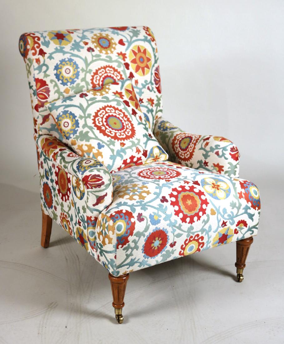 Regency Style Upholstered Club Chair (1 of 8)