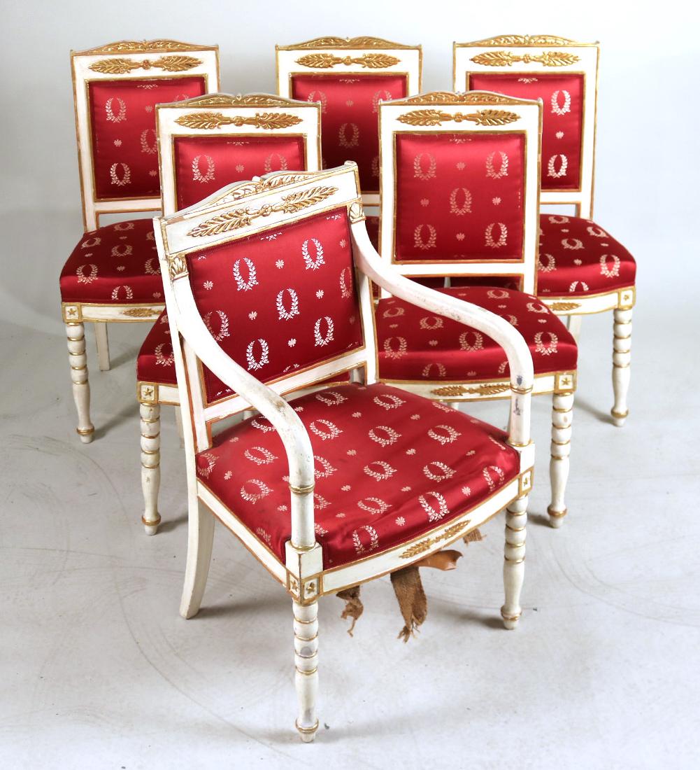 Six Empire Paint-Decorated Dining Chairs (1 of 10)