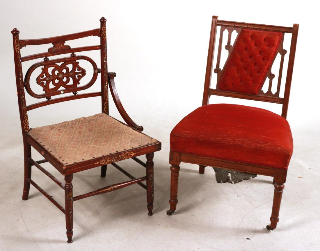 Two Aesthetic Movement Mahogany Side Chairs (1 of 10)