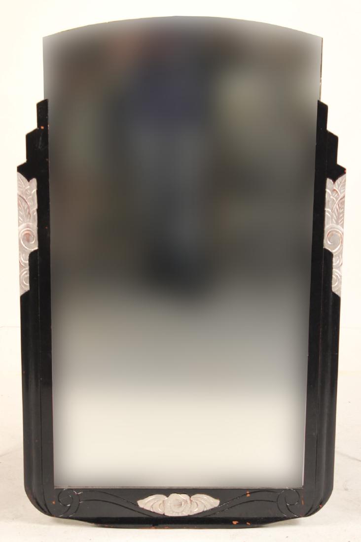 Art Deco Ebonized and Silver Pier Mirror (1 of 7)