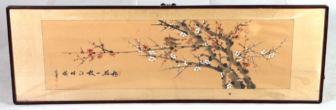Painted Scroll of Birds on Flowering Branches (1 of 7)