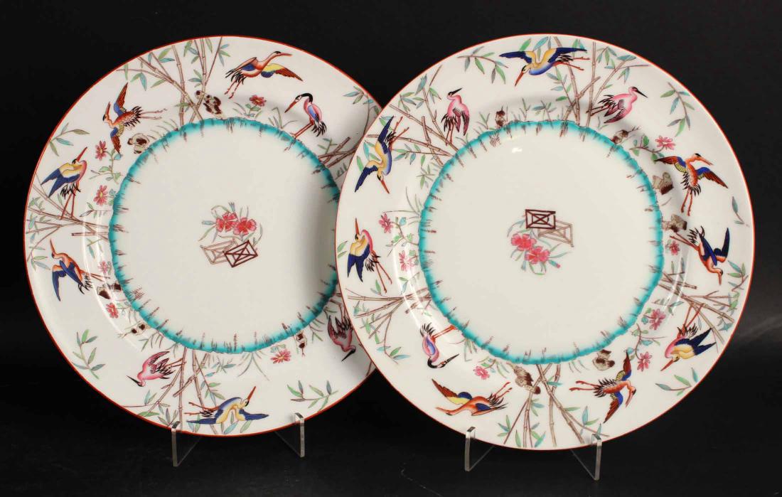 Two Minton Aesthetic Movement Porcelain Plates (1 of 6)