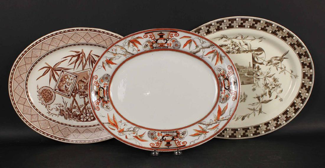 Two Brown Porcelain Aesthetic Movement Platters (1 of 10)