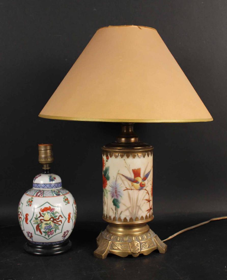 Two Aesthetic Movement Porcelain Table Lamps (1 of 4)