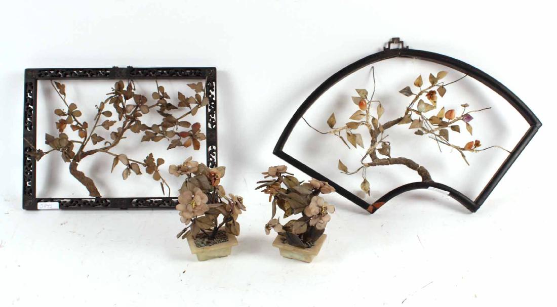 Two Wired Hardstone Floral "Potted" Plants (1 of 6)