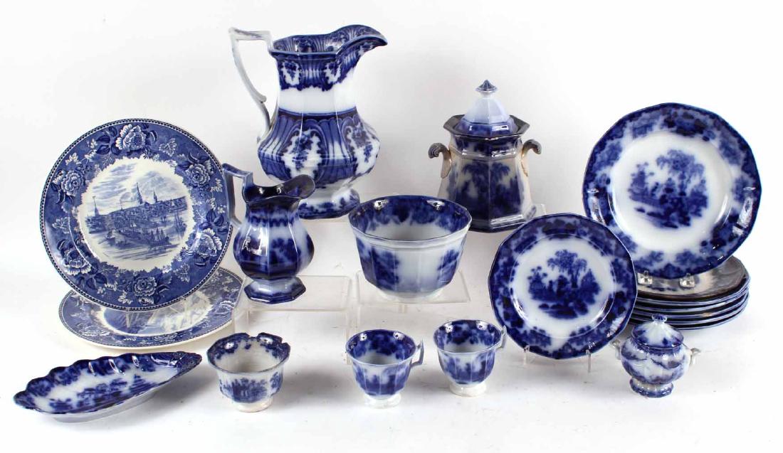 Group of Blue and White Porcelain Transferware (1 of 9)