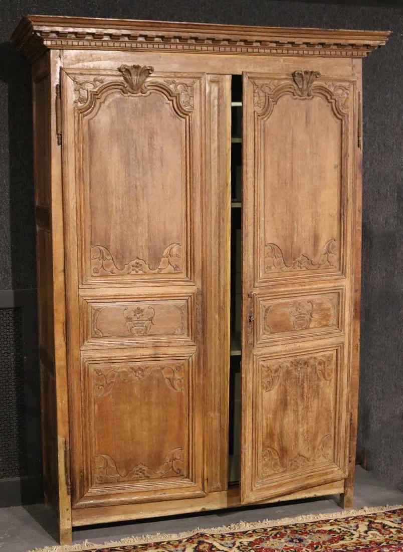 French Provincial Carved Walnut Armoire (1 of 10)