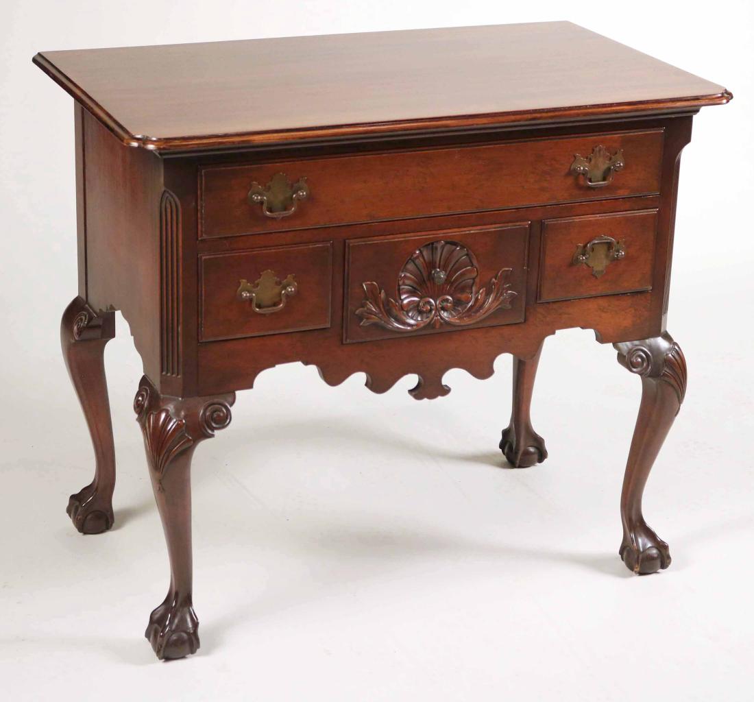 Chippendale Carved Walnut Dressing Table (1 of 8)