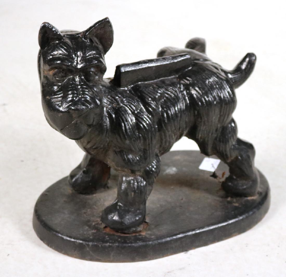 Black-Painted Cast-Iron Scottie Form Bootscrapper (1 of 7)