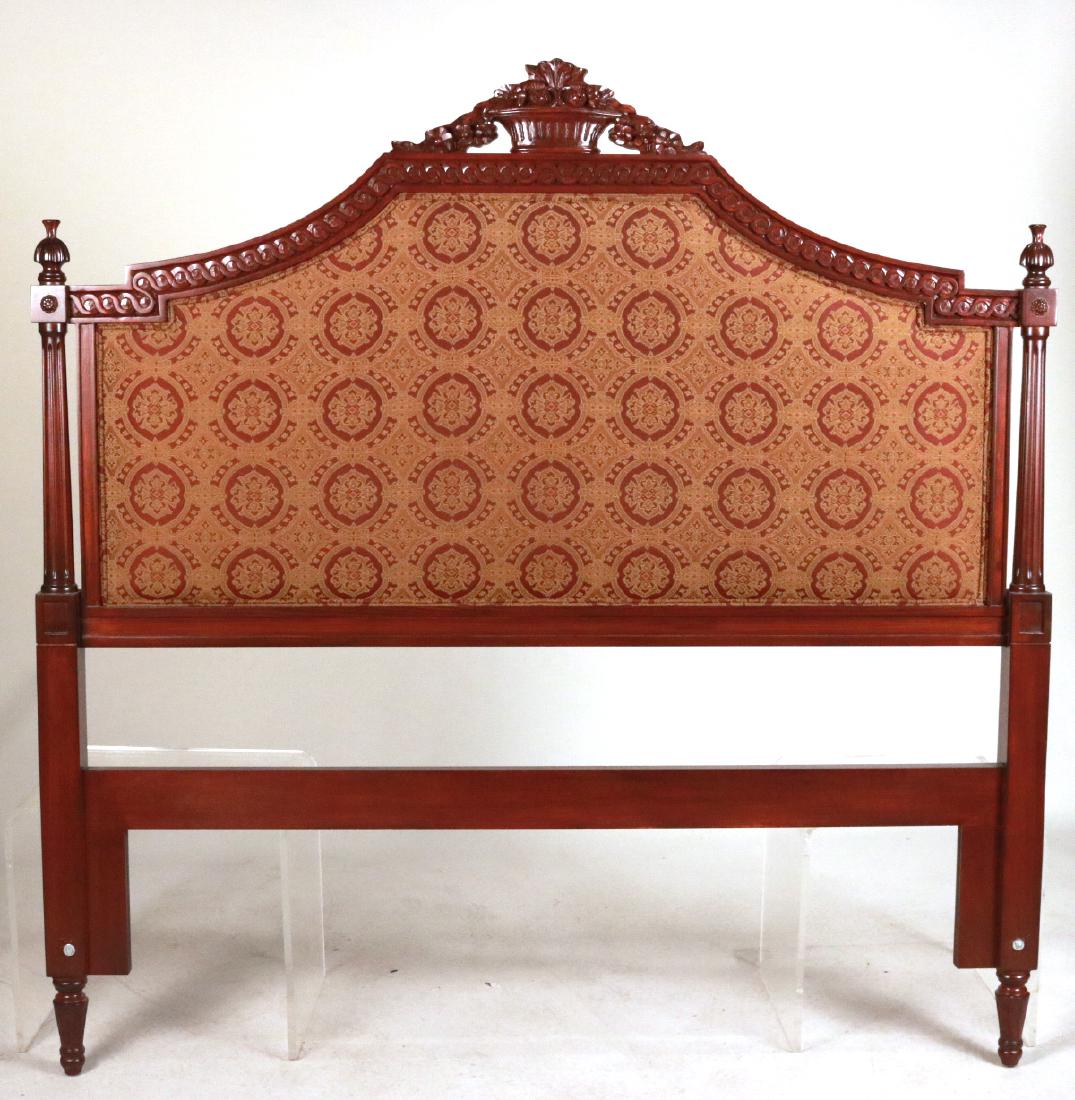 Louis XVI Style Carved Mahogany Headboard (1 of 5)