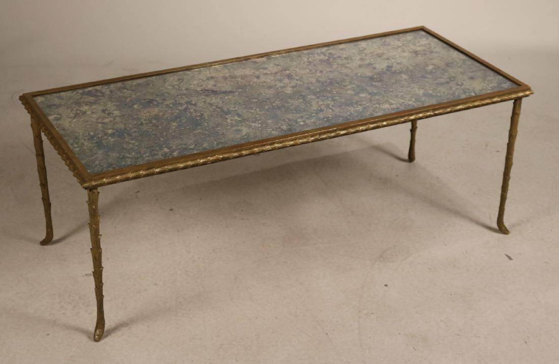 Gilt-Metal Mirrored Top Low Table (1 of 5)