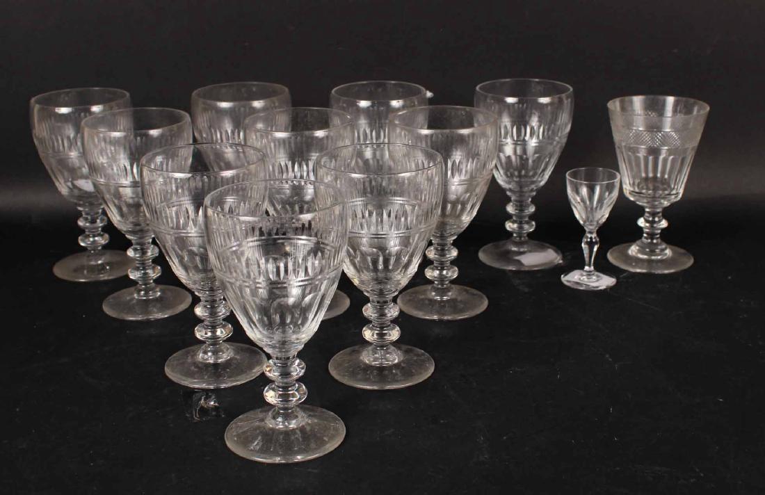 Ten Pressed Glass Goblets (1 of 3)