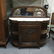 FRENCH STYLE MARBLE TOP SIDEBOARD